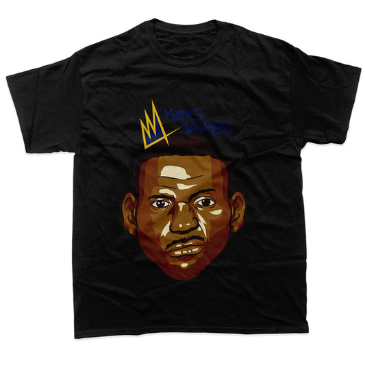King LeBron James Head Art T-Shirt